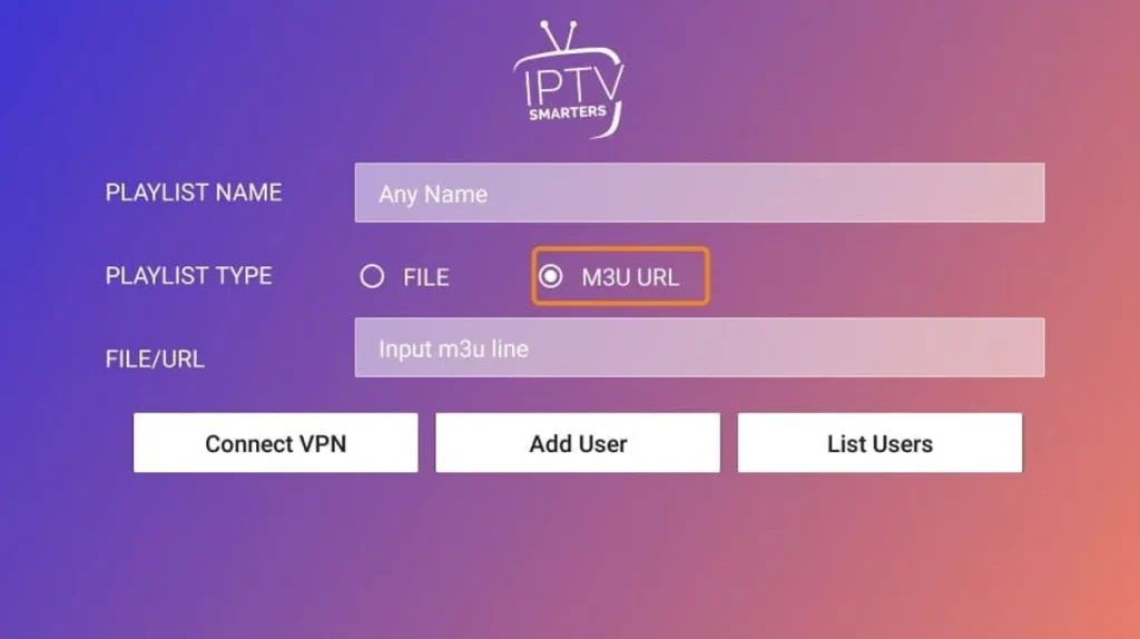 Log in using your IPTV subscription details